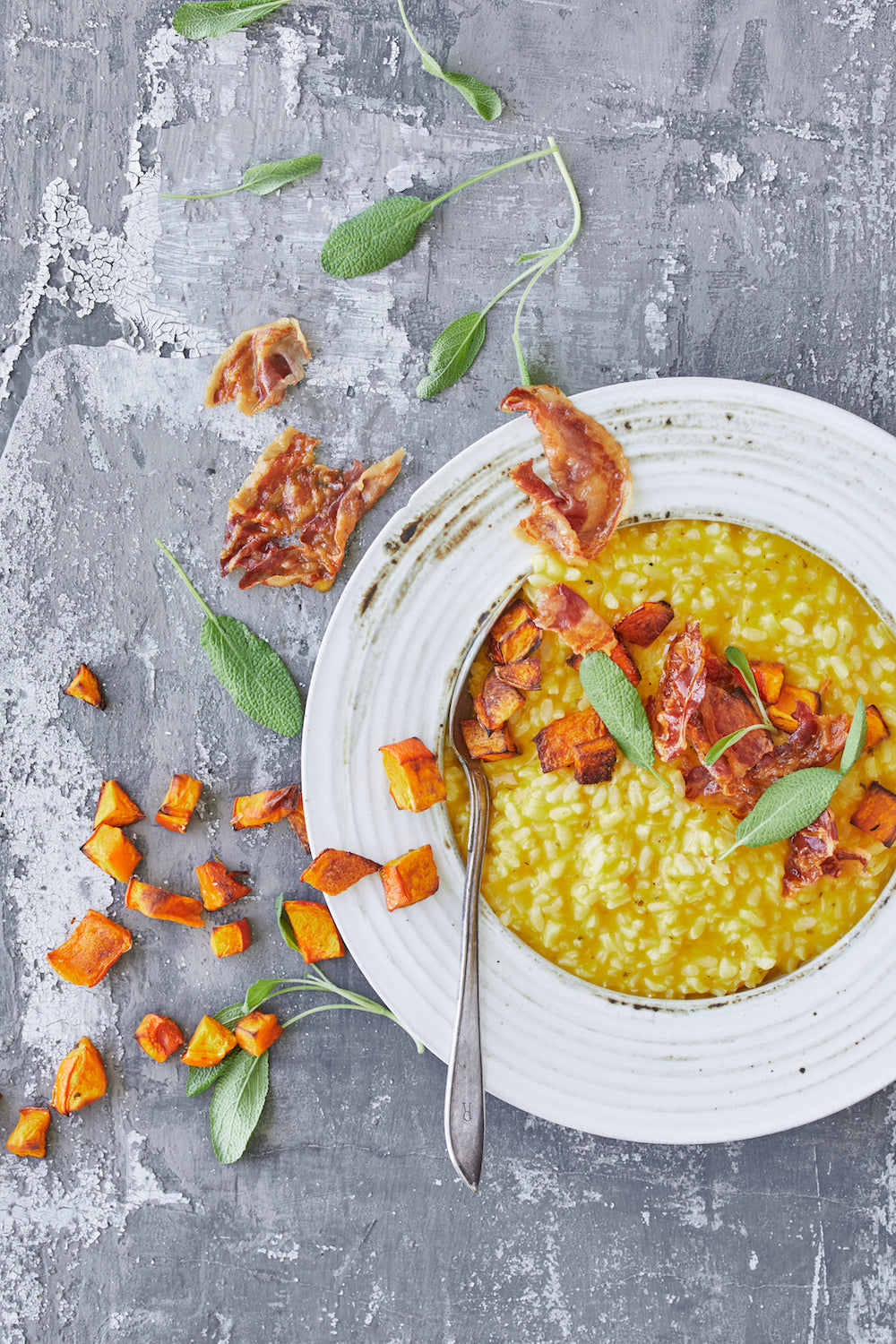 Græskarrisotto med pancetta og salvie