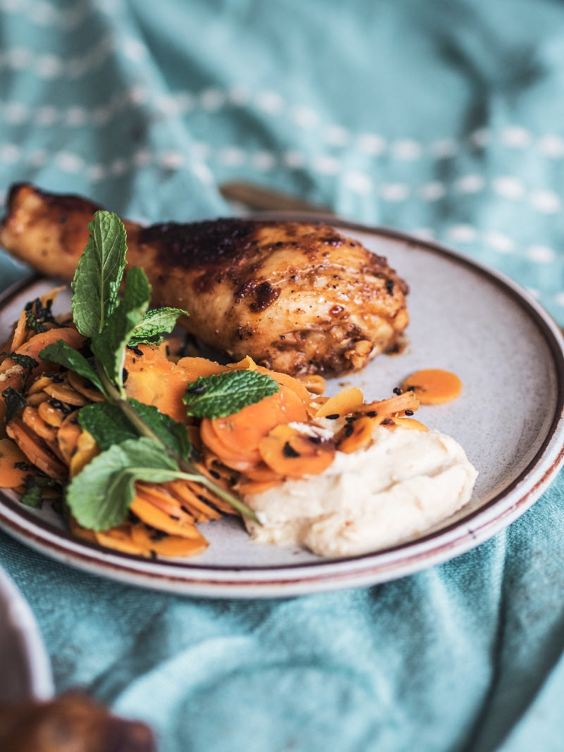 Harissa-marinerede kyllingelår