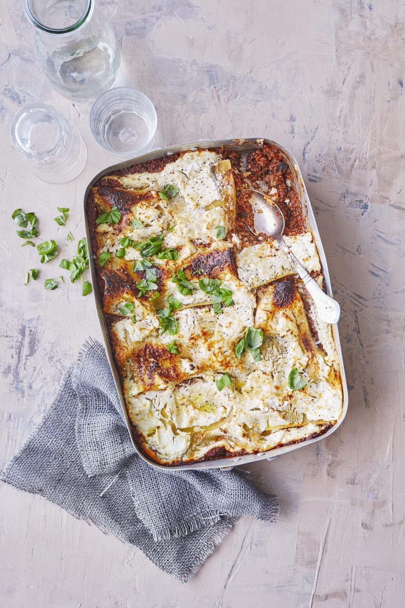 Vegetarlasagne med quinoa