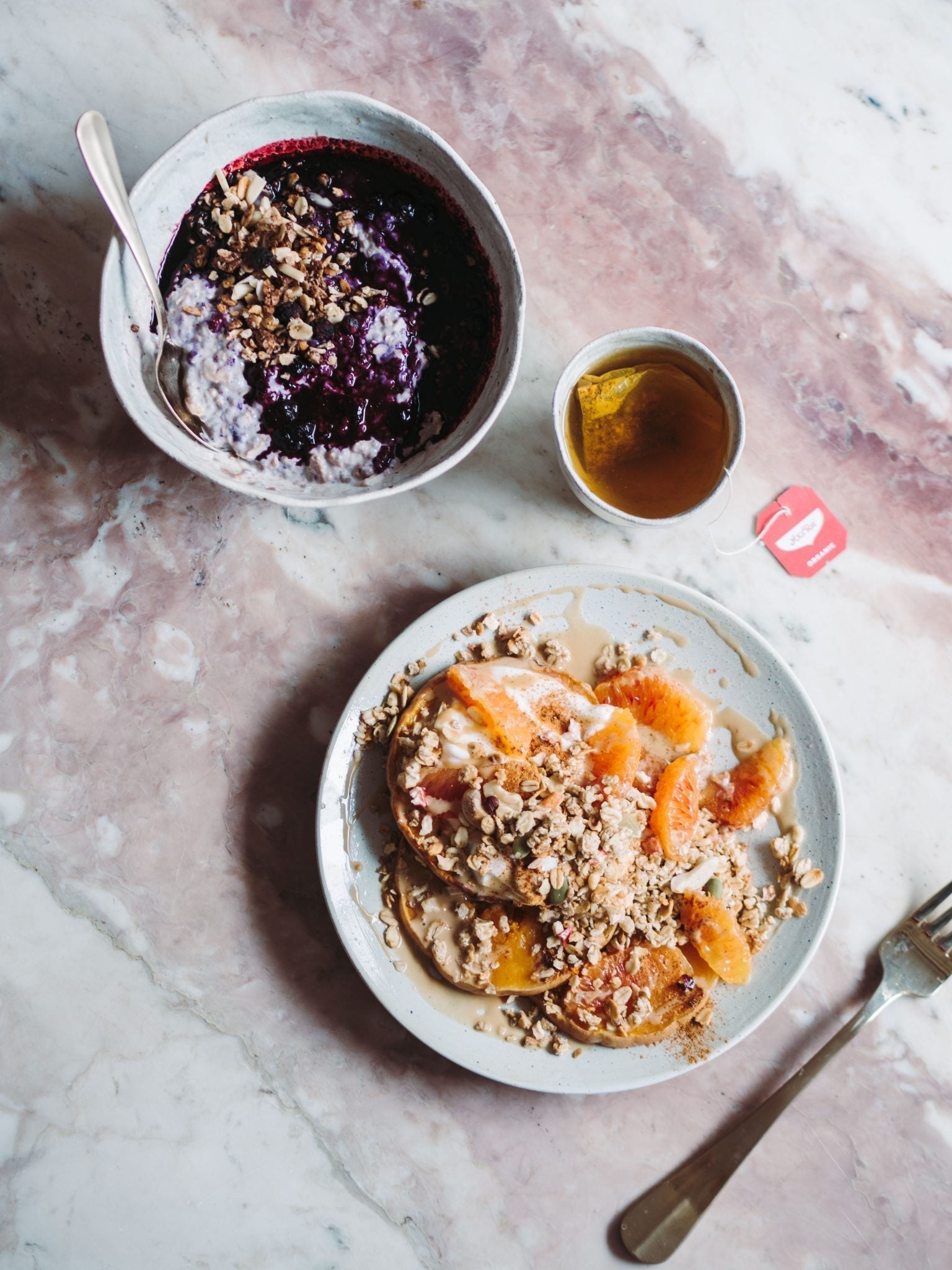Bircher-granola & bagt græskar til morgenmad