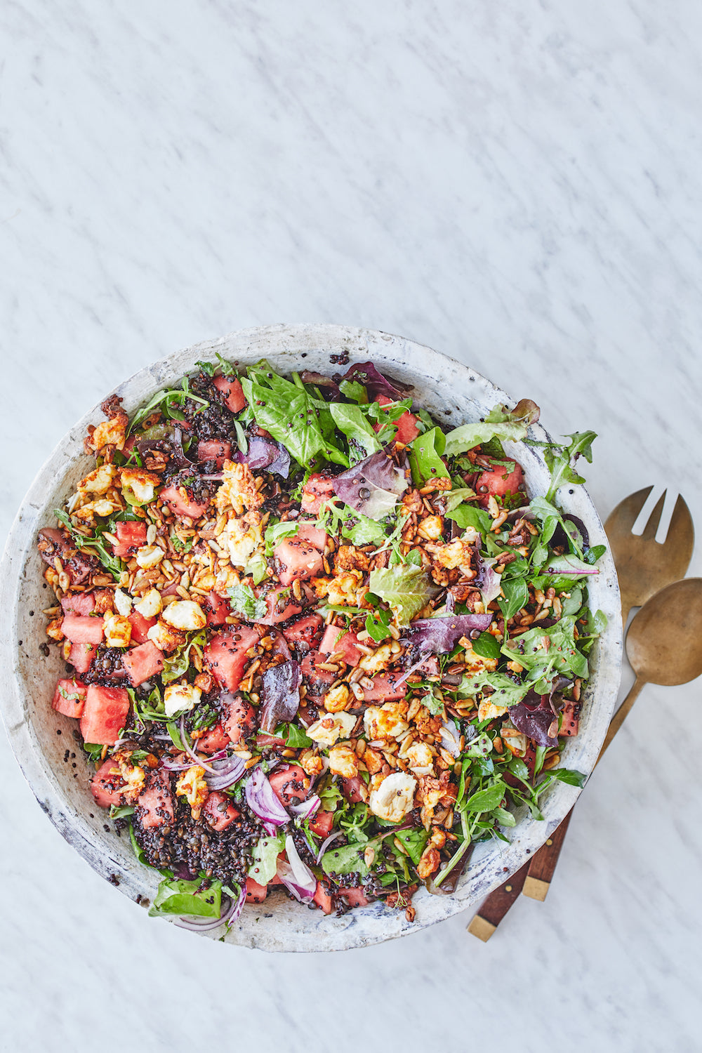 Måltidssalat med vandmelon & ristet feta