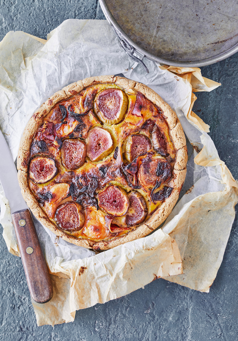 Tærte med gedeost og figner