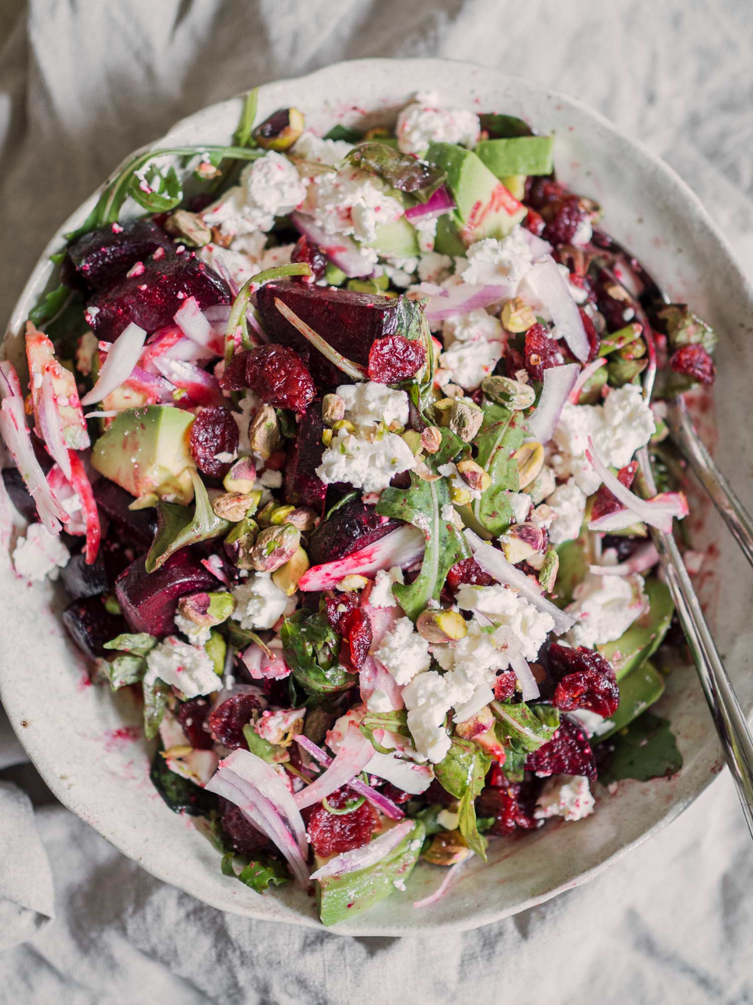 Rødbedesalat med feta og avocado