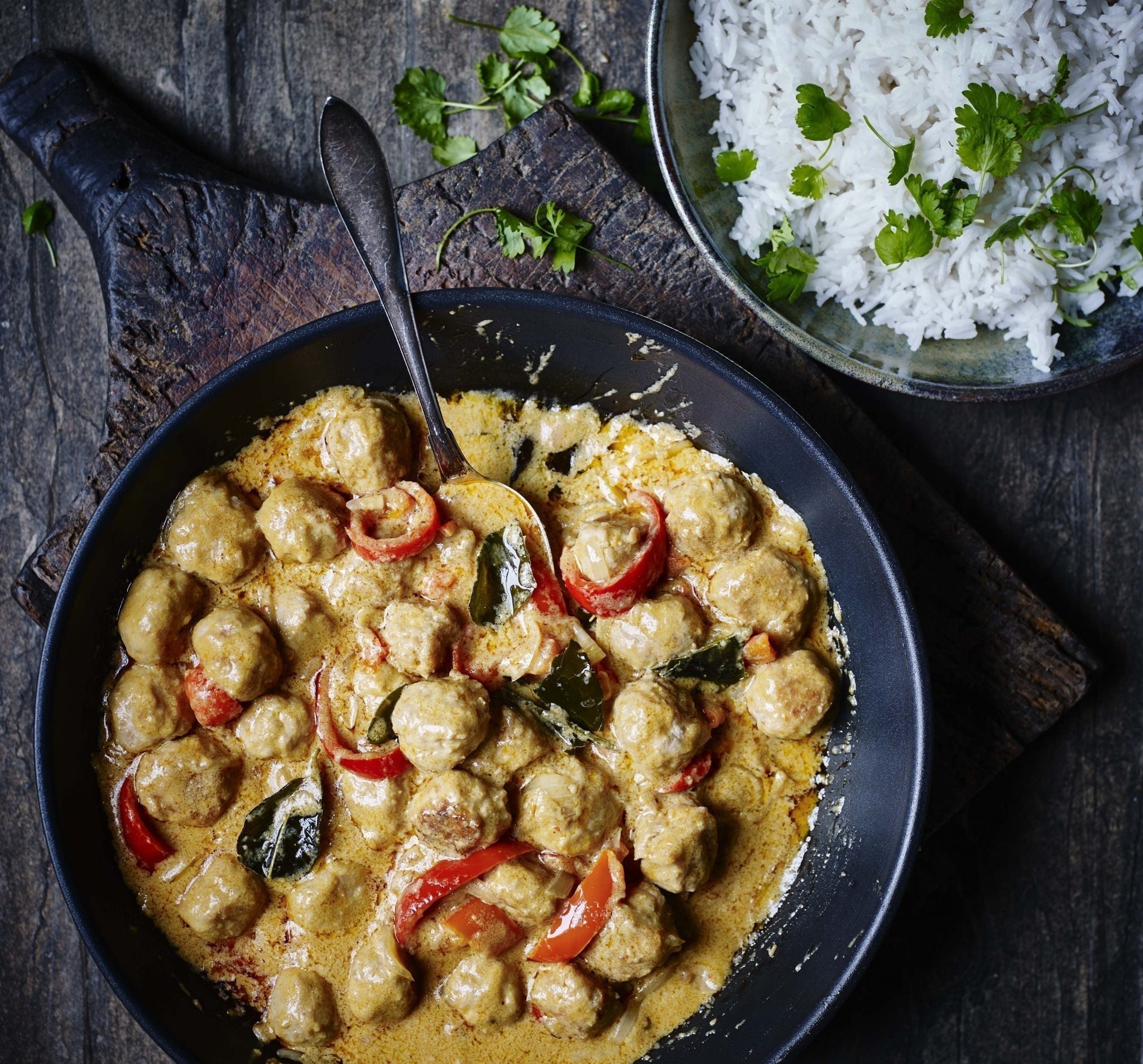 Panang curry med kyllingekødboller