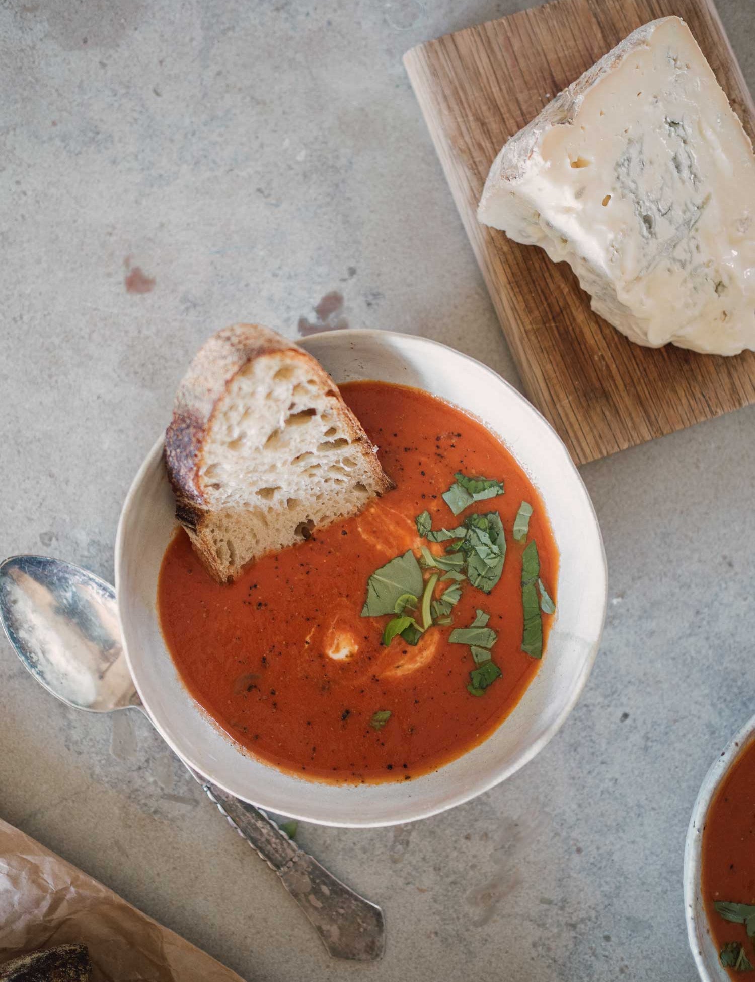 Tomatsuppe med Gorgonzola
