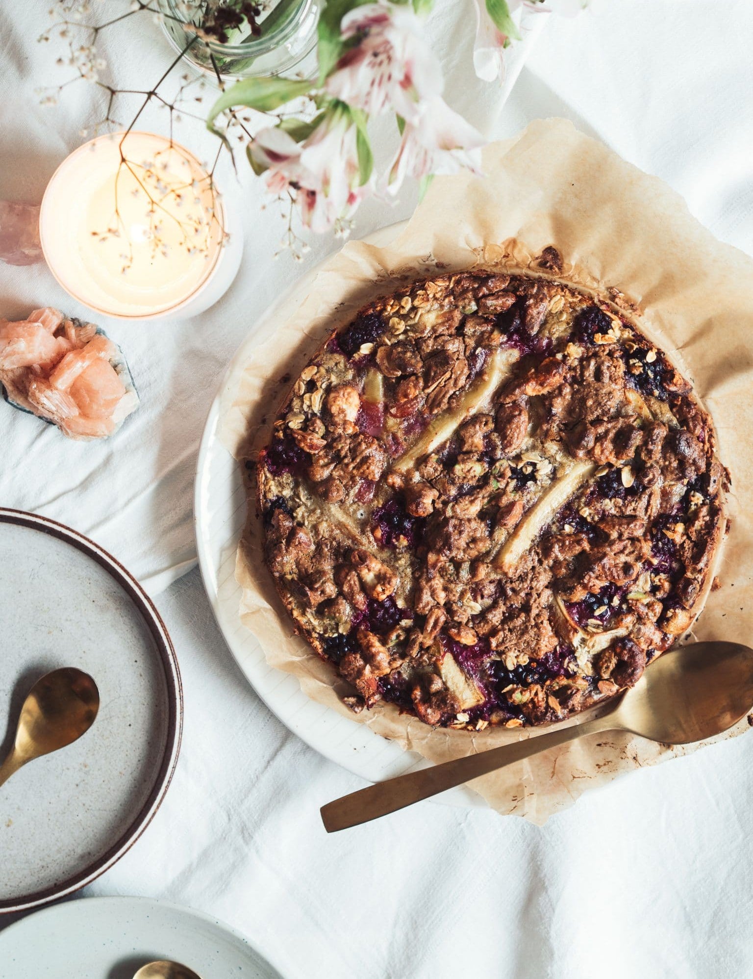 Bagt havregrød med banan