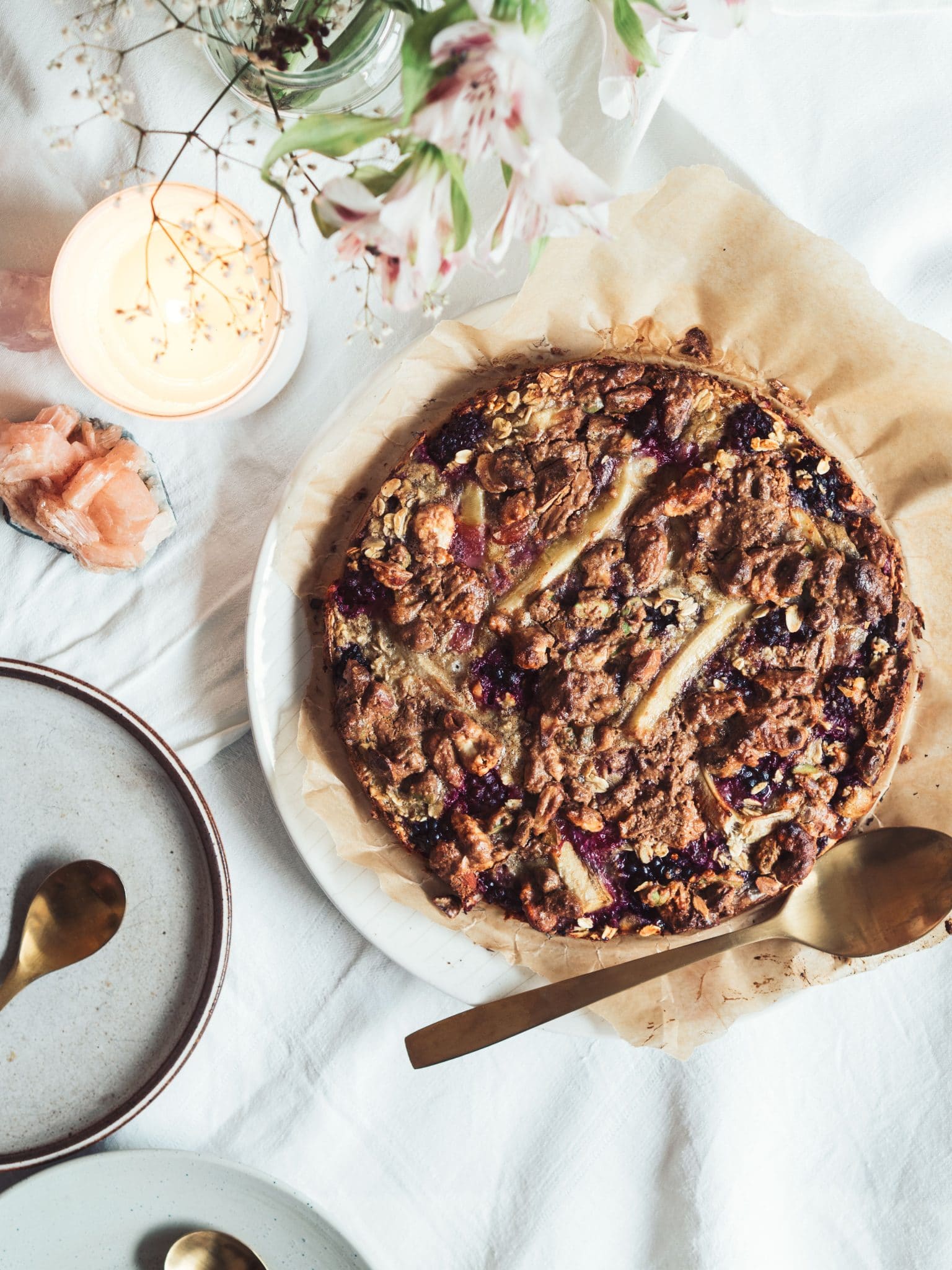 Bagt havregrød med banan