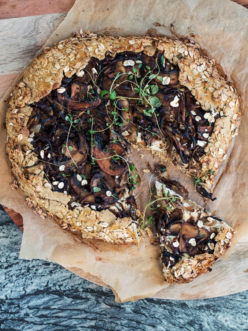 Tærte med svampe og ricotta