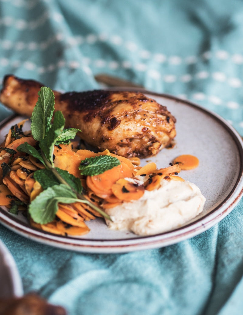 Harissa-marinerede kyllingelår