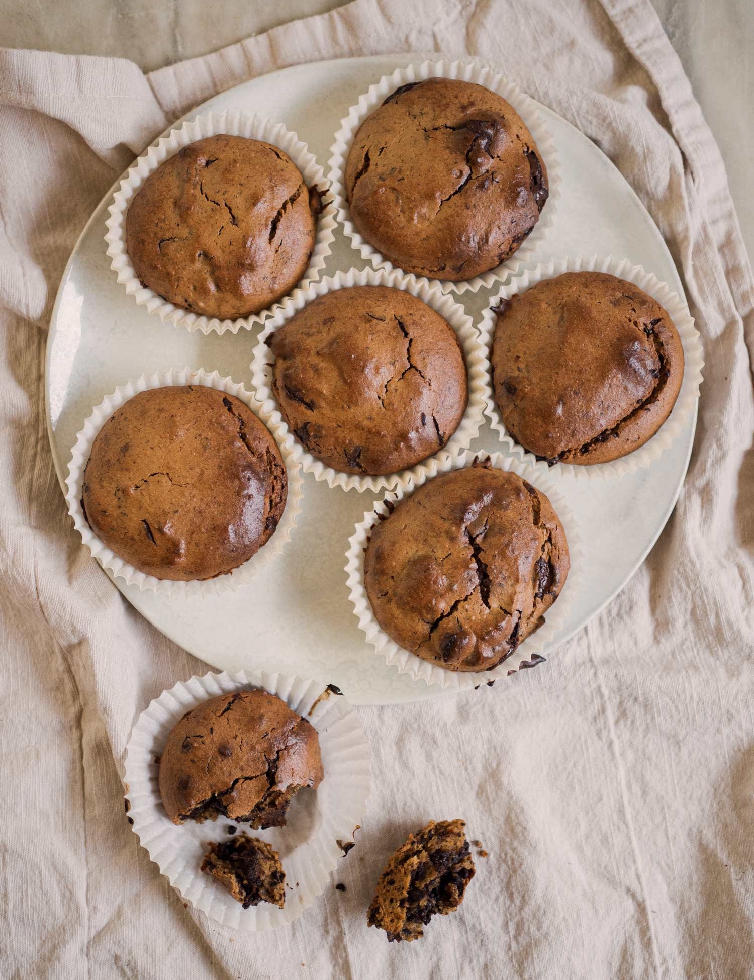 Muffins med kikærter og chokolade