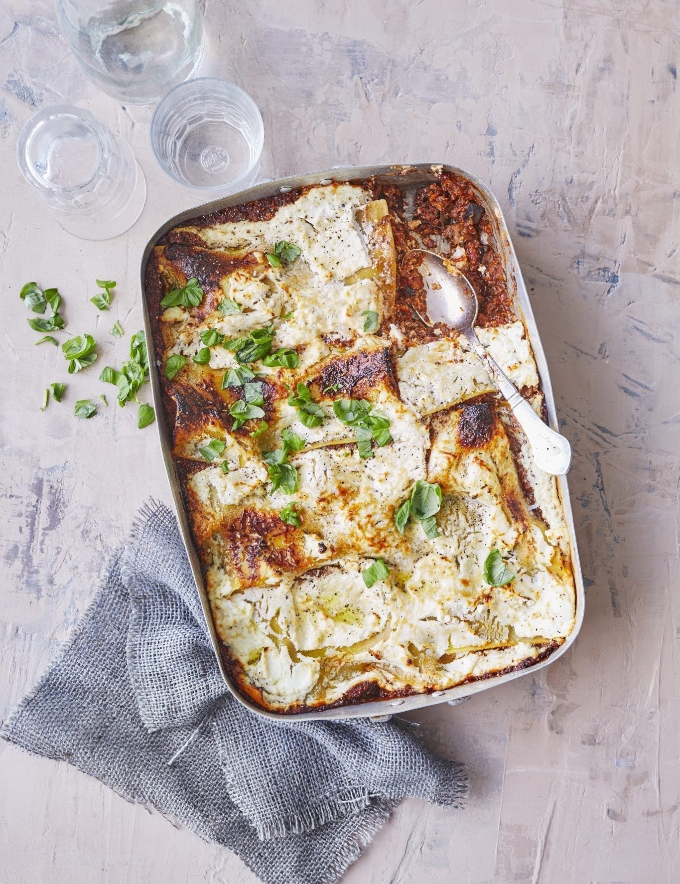 Vegetarlasagne med quinoa