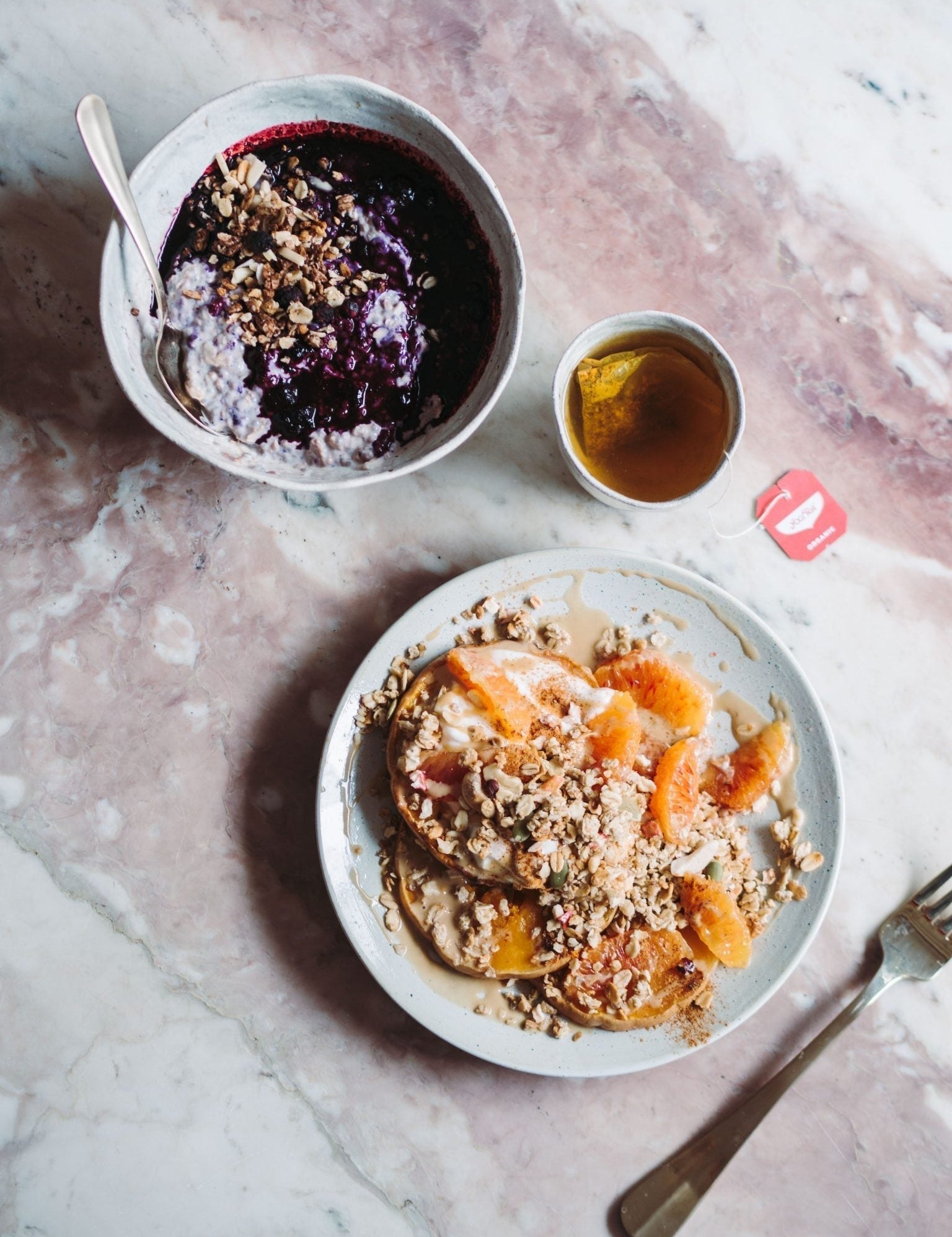 Bircher-granola & bagt græskar til morgenmad