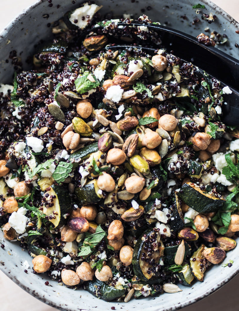 Quinoasalat med feta og squash