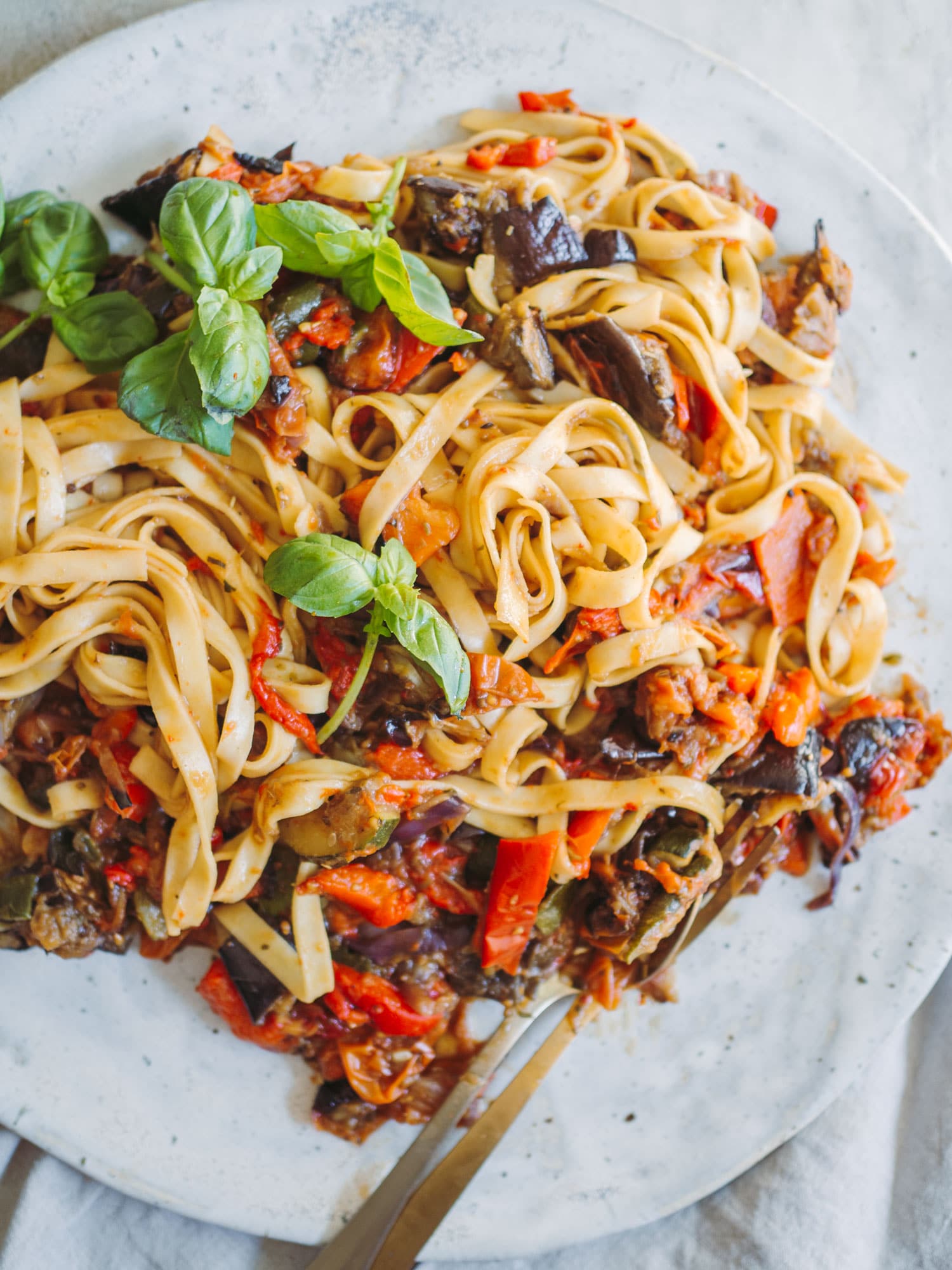 Pasta med ratatouille