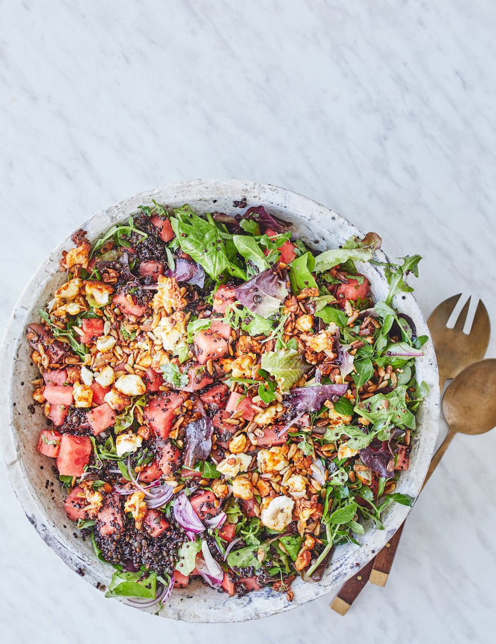 Måltidssalat med vandmelon & ristet feta