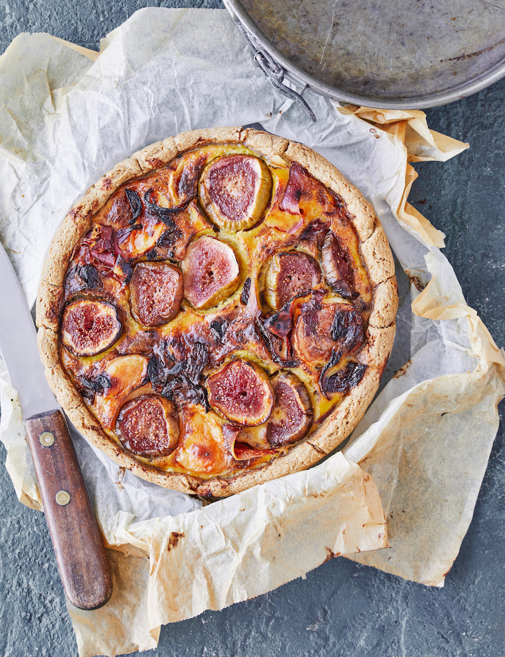 Tærte med gedeost og figner