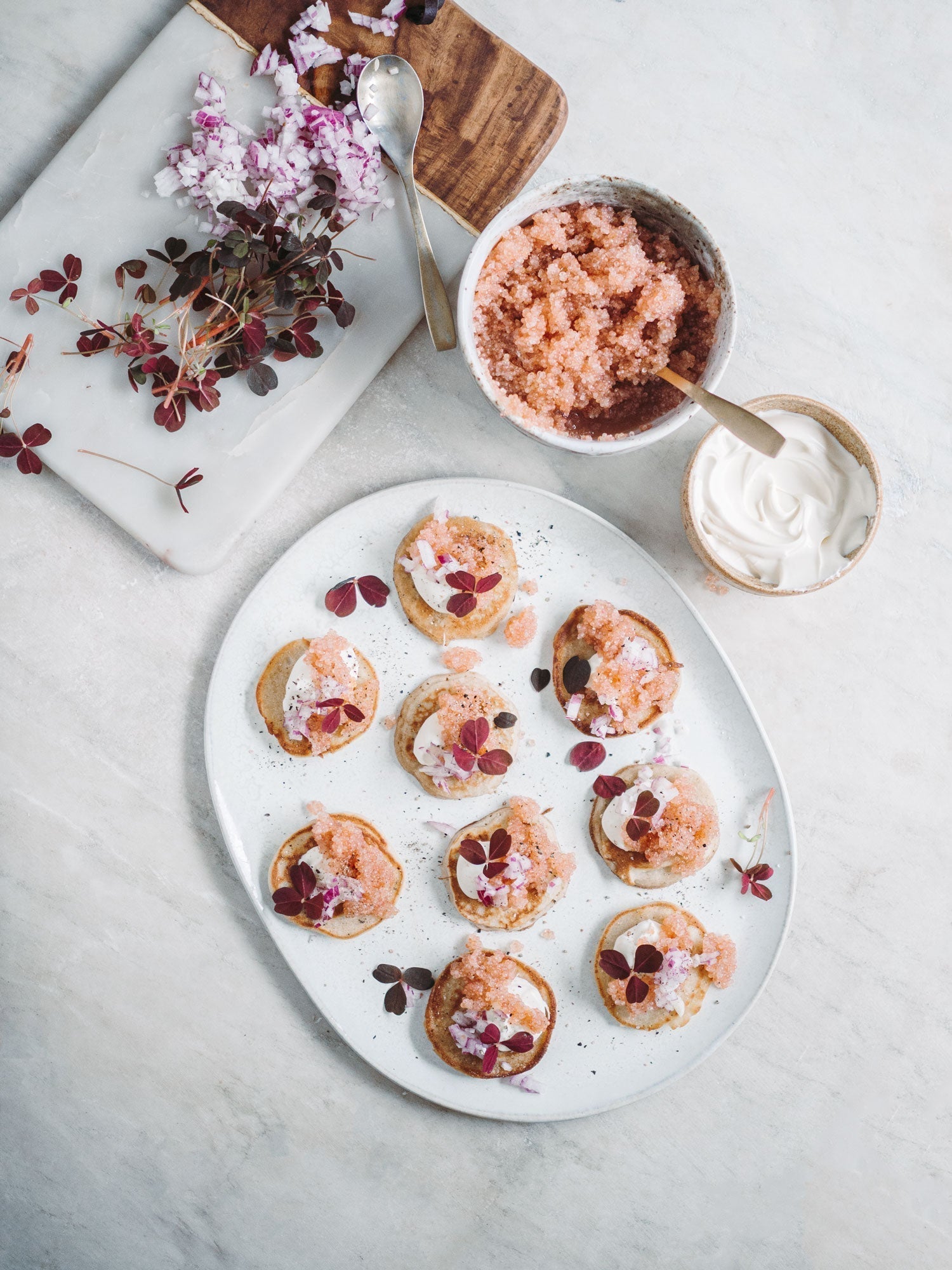 Blinis med stenbiderrogn