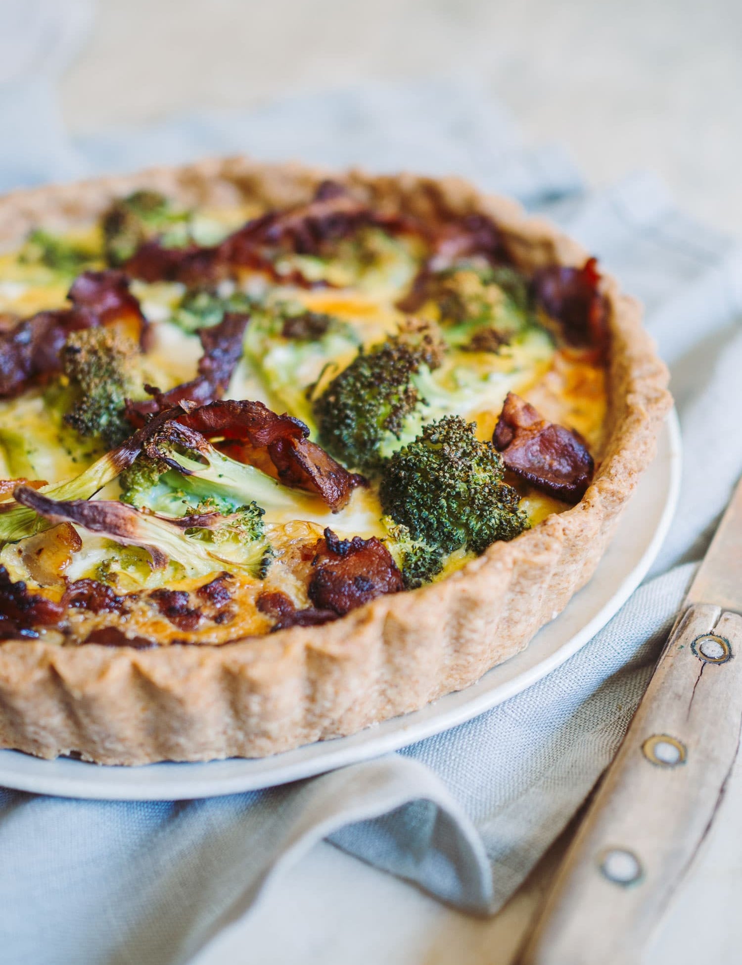 Broccolitærte med bacon