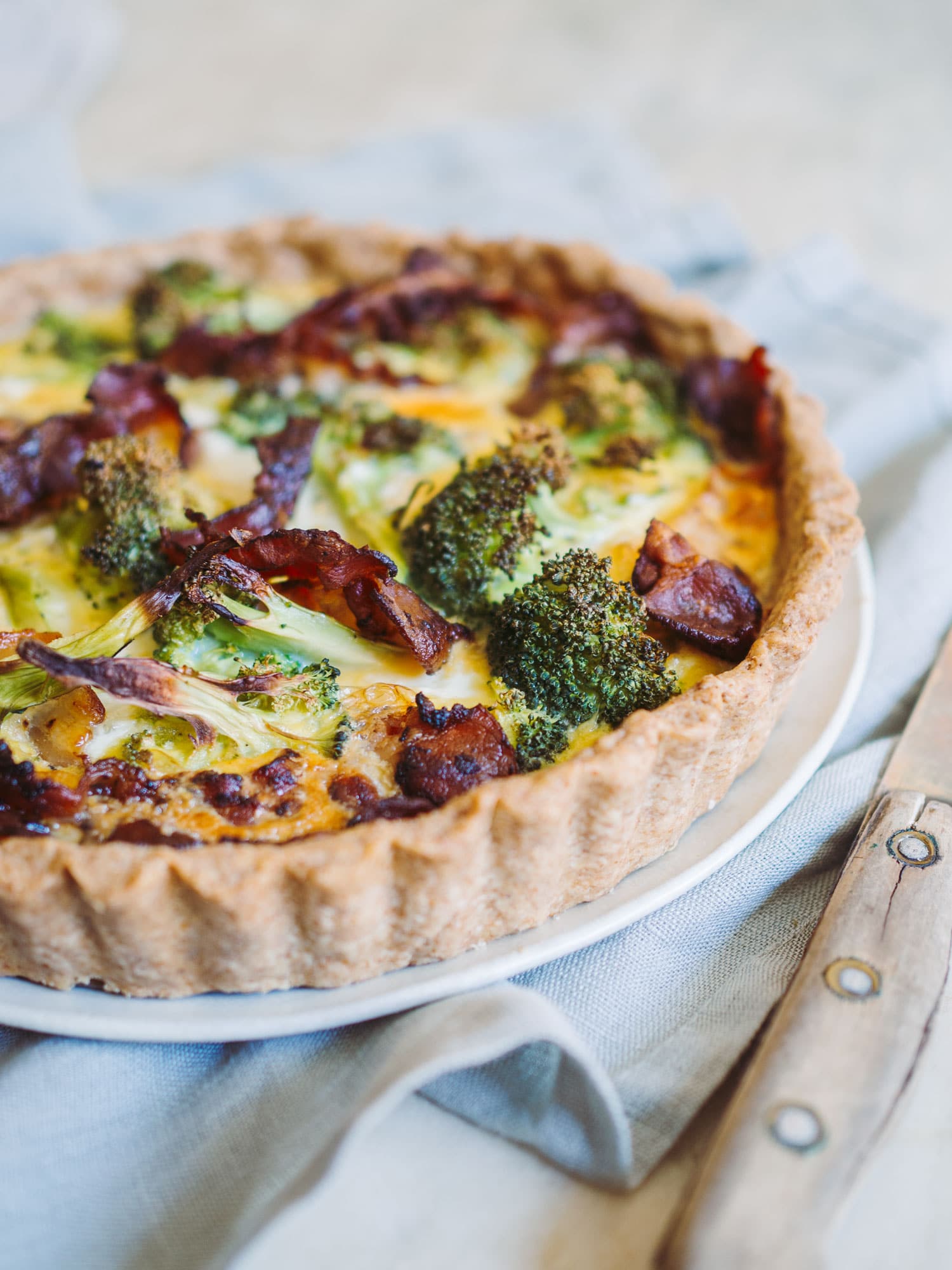 Broccolitærte med bacon