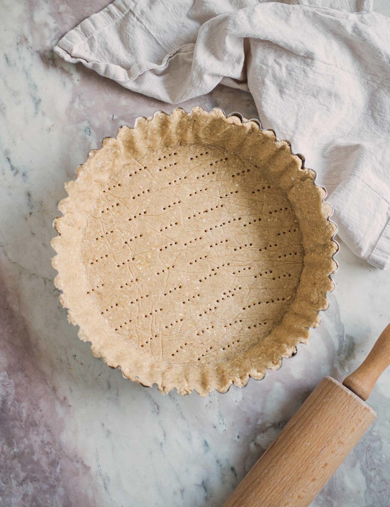 Glutenfri tærtebund af havregryn