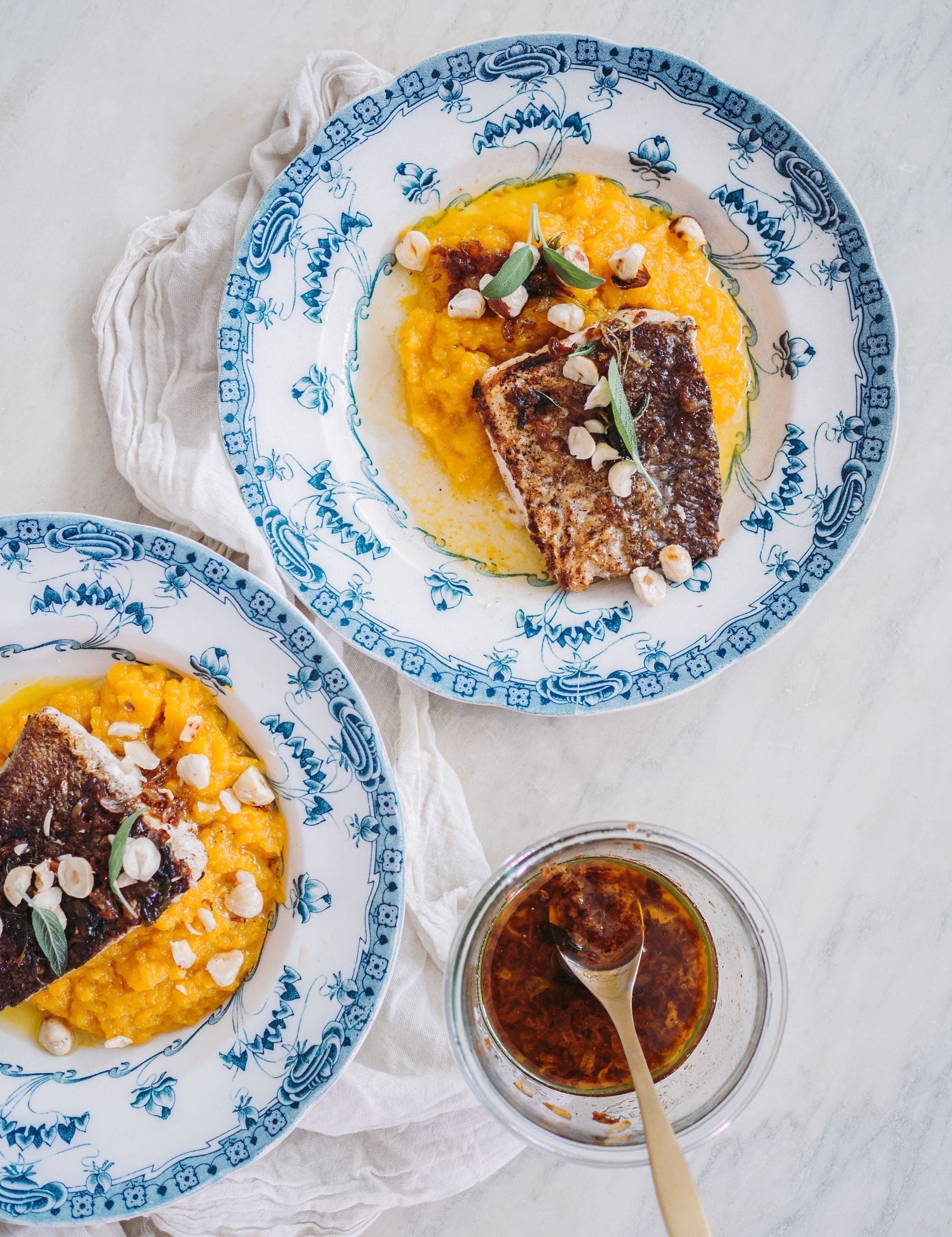 Kulmule med græskarmos og brunet smør