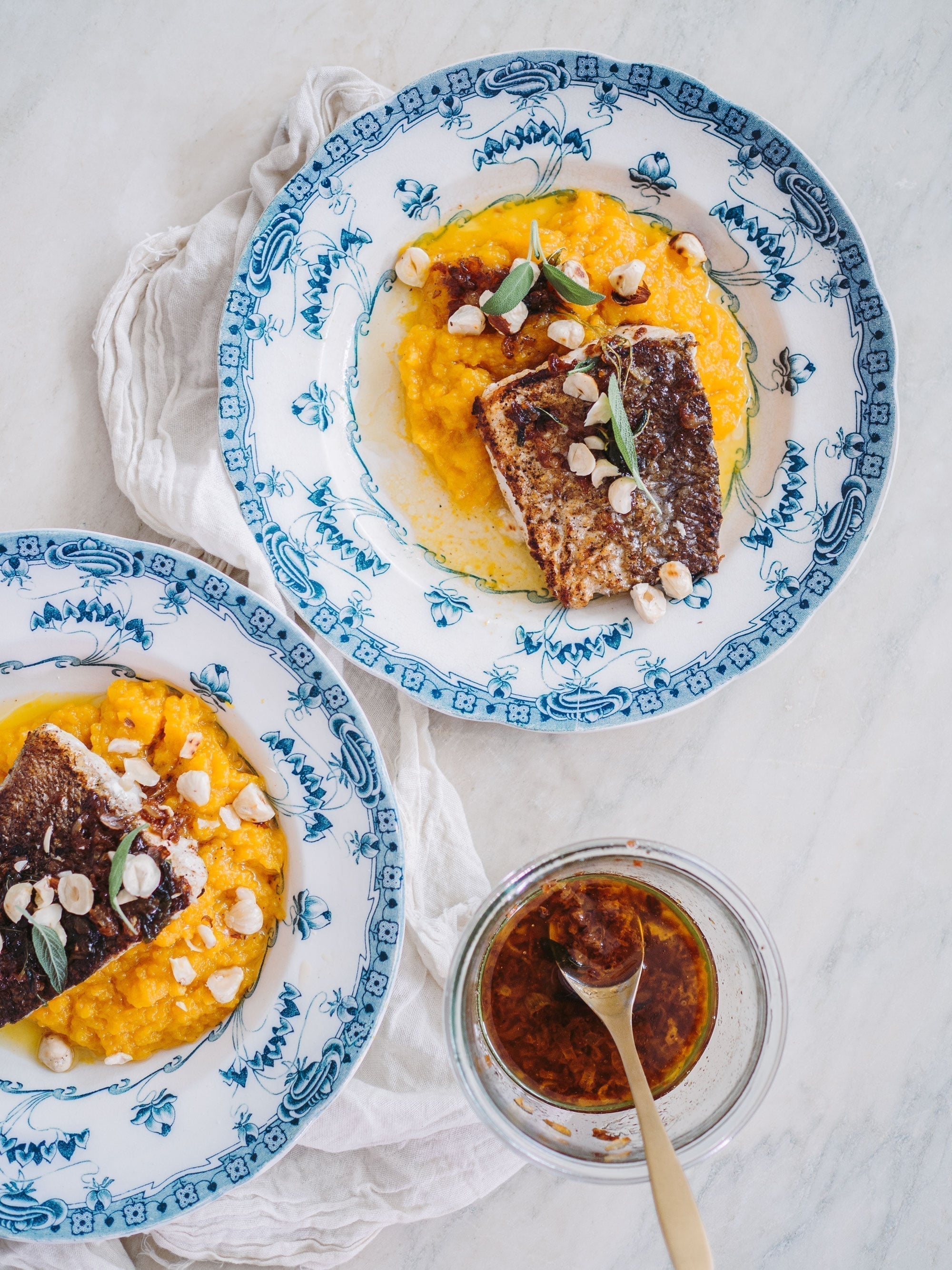 Kulmule med græskarmos og brunet smør