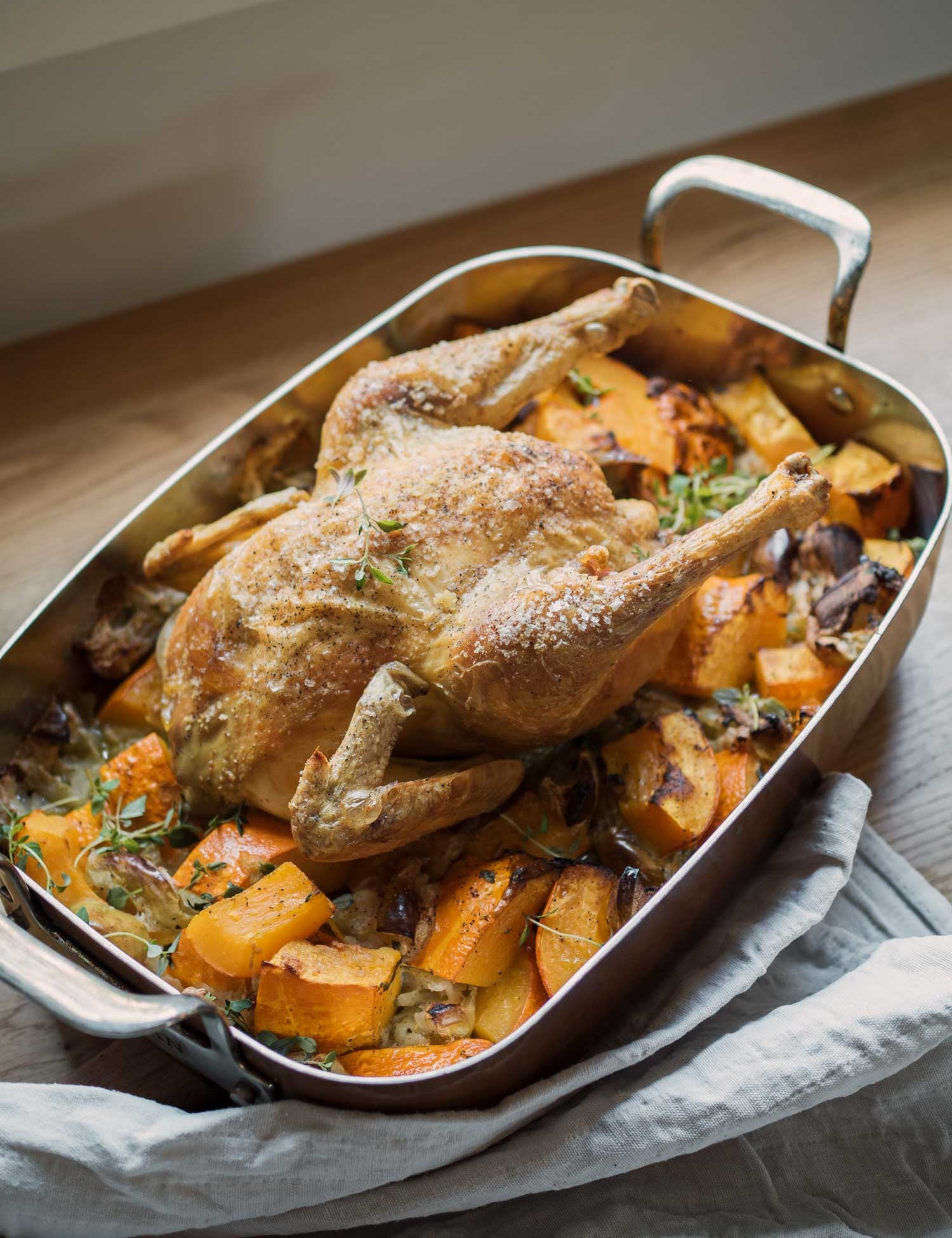 Kylling med græskar og æble