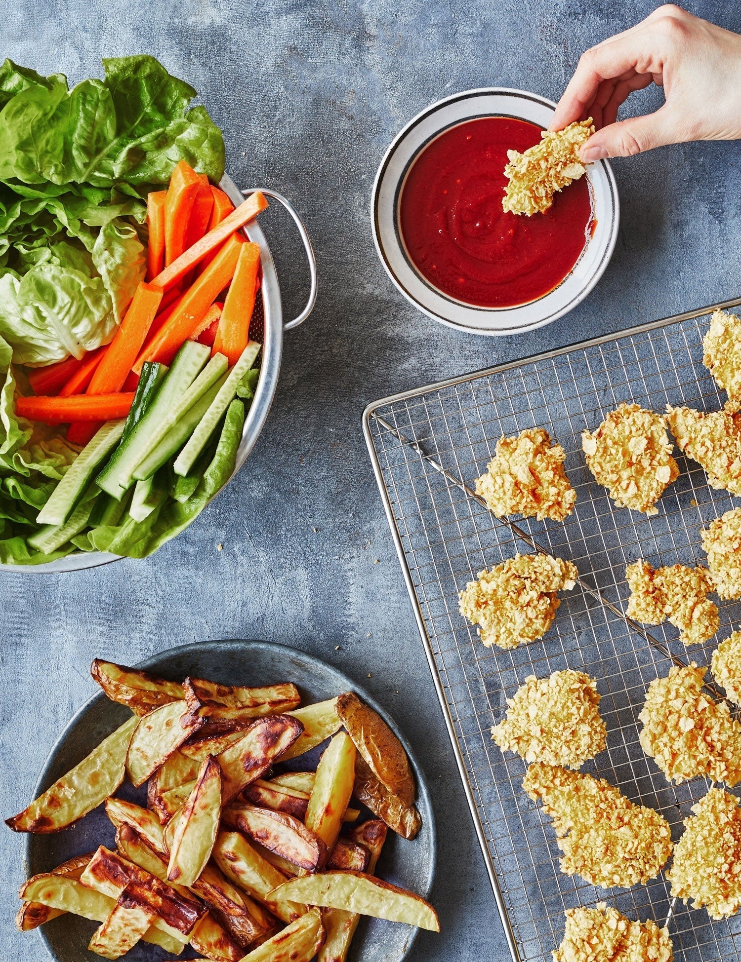 Kyllingenuggets med cornflakes