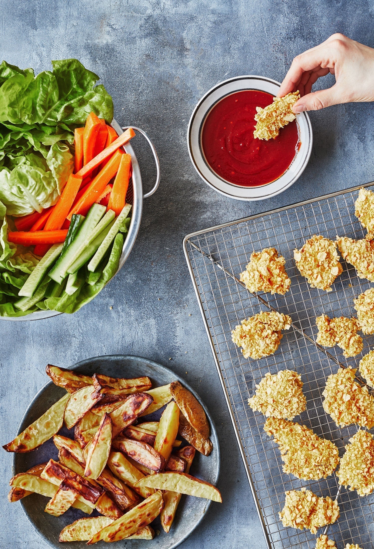 Kyllingenuggets med cornflakes