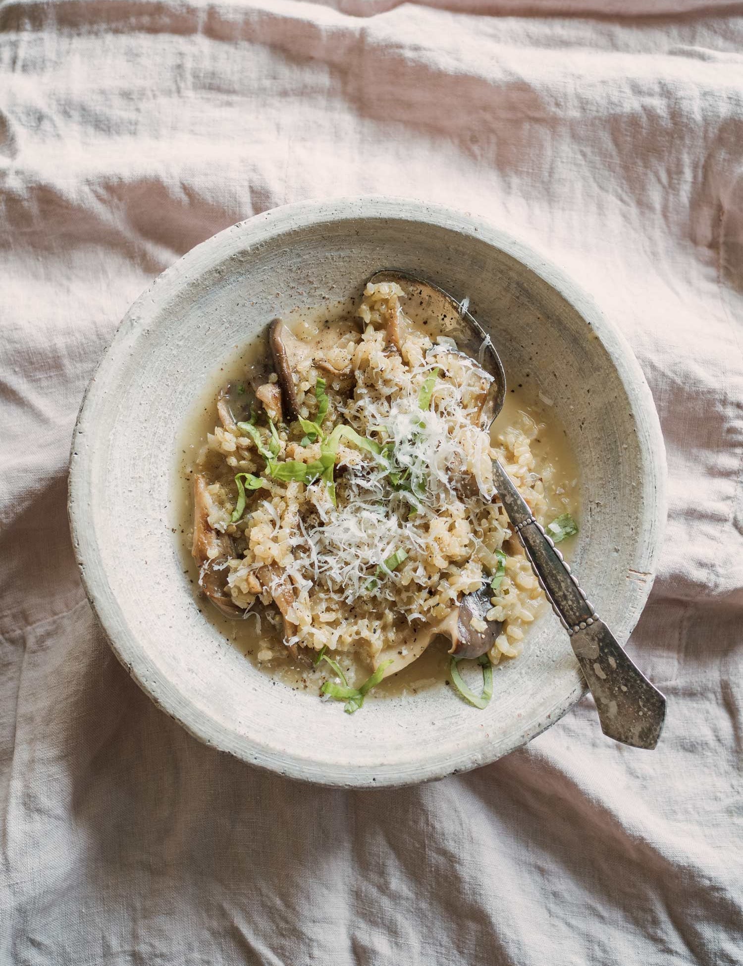 Fuldkornsrisotto med svampe