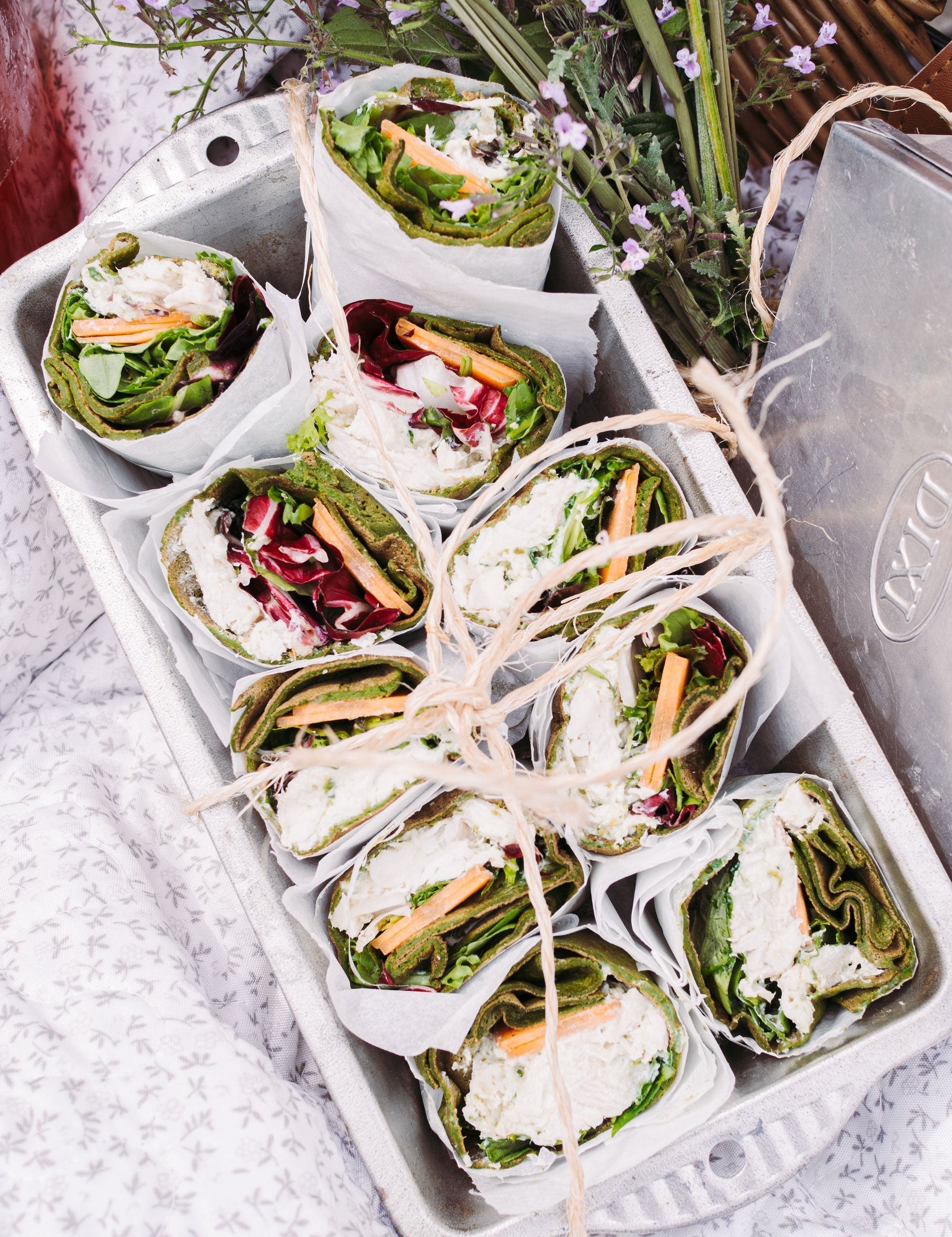 Grønne kyllingewraps