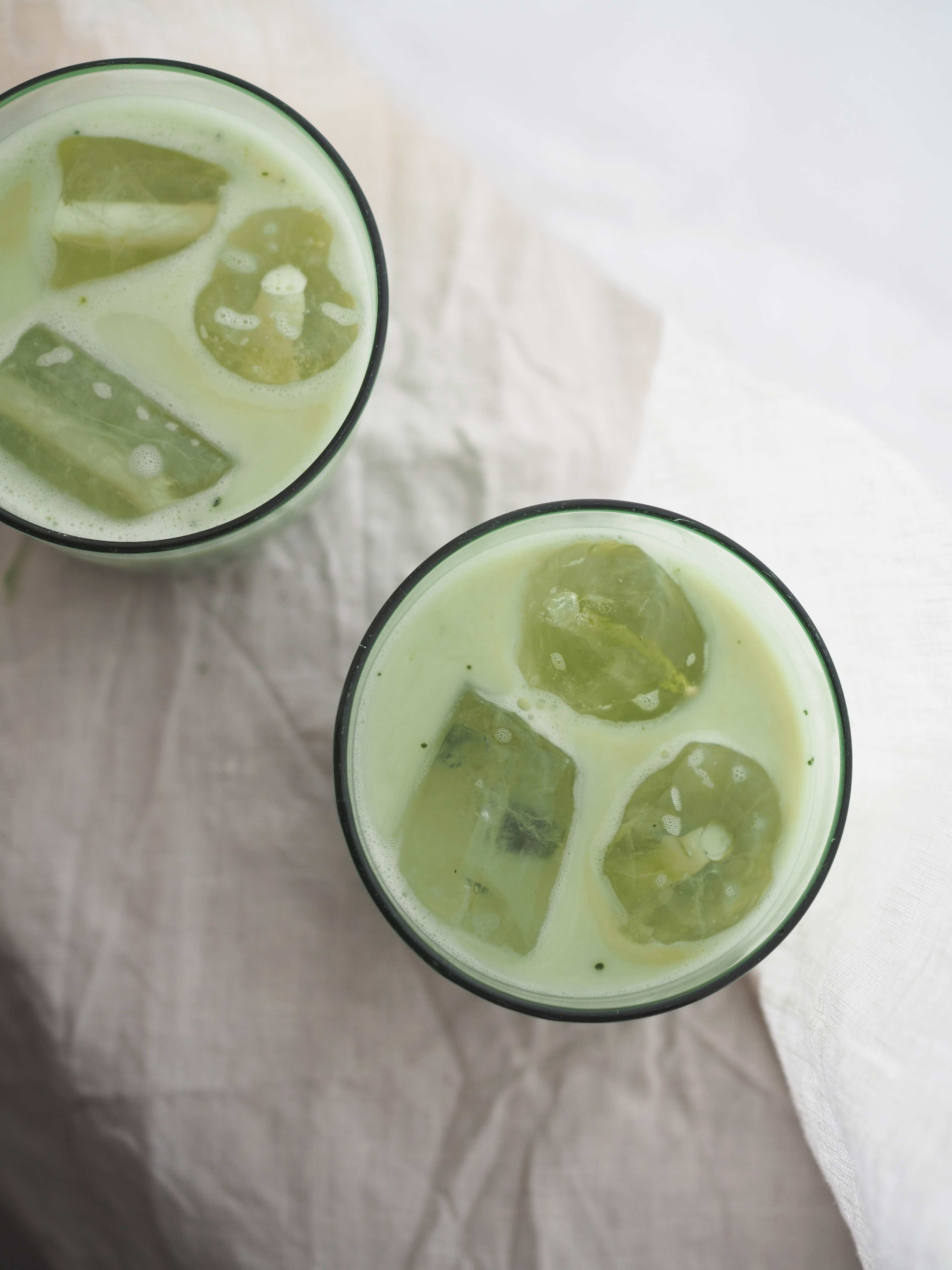 Iced matcha latte