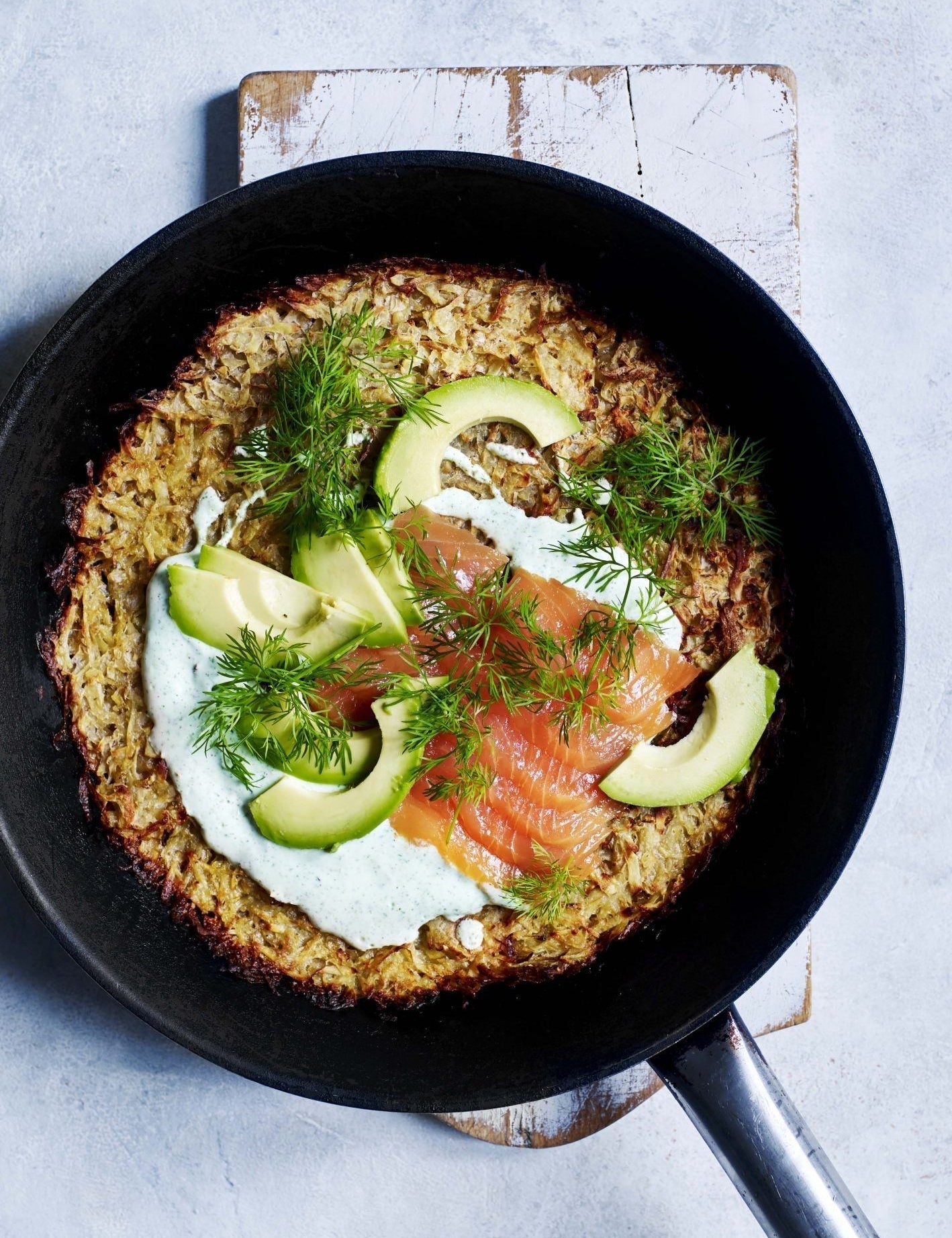 Røsti med røget laks