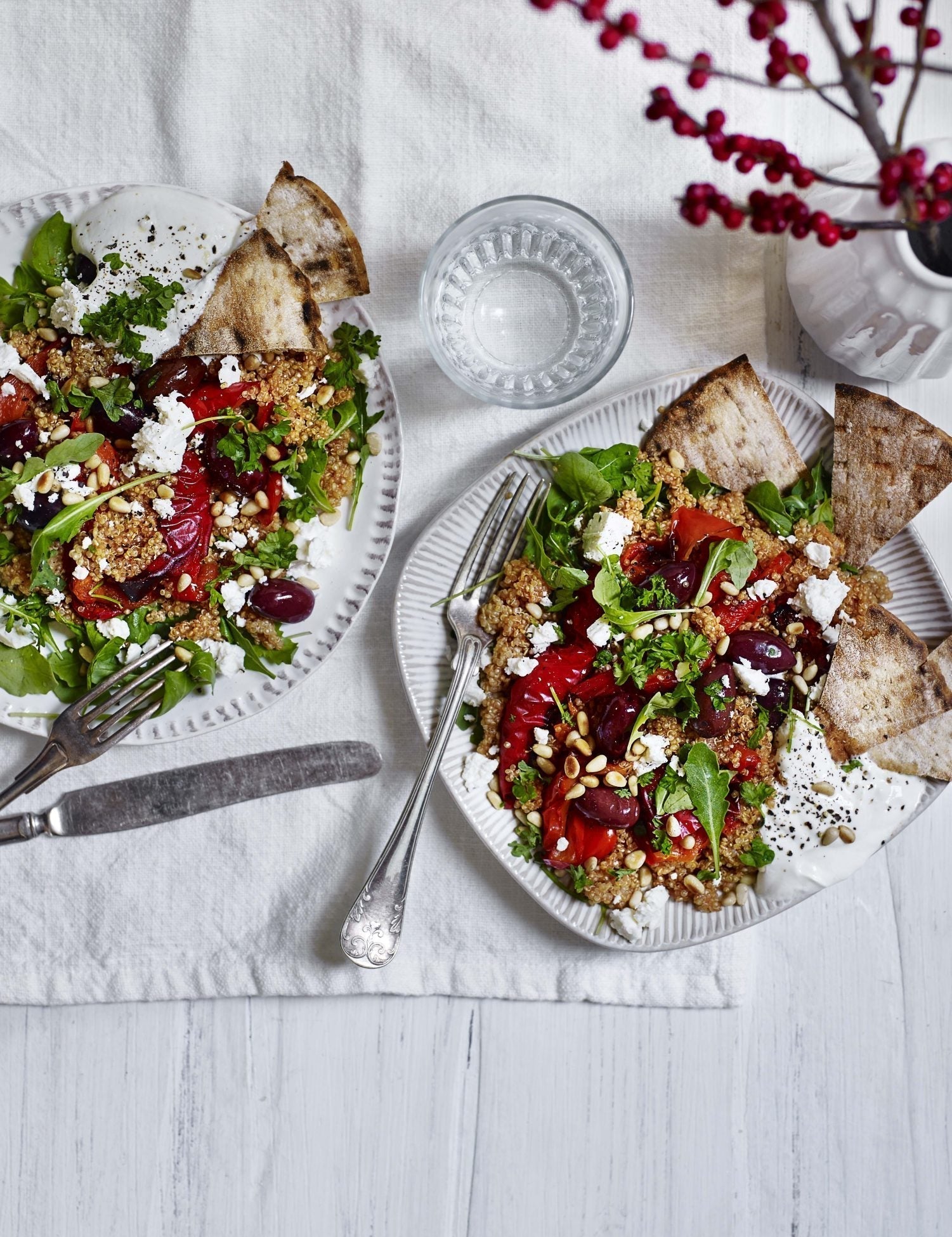 Græsk quinoasalat med pitachips