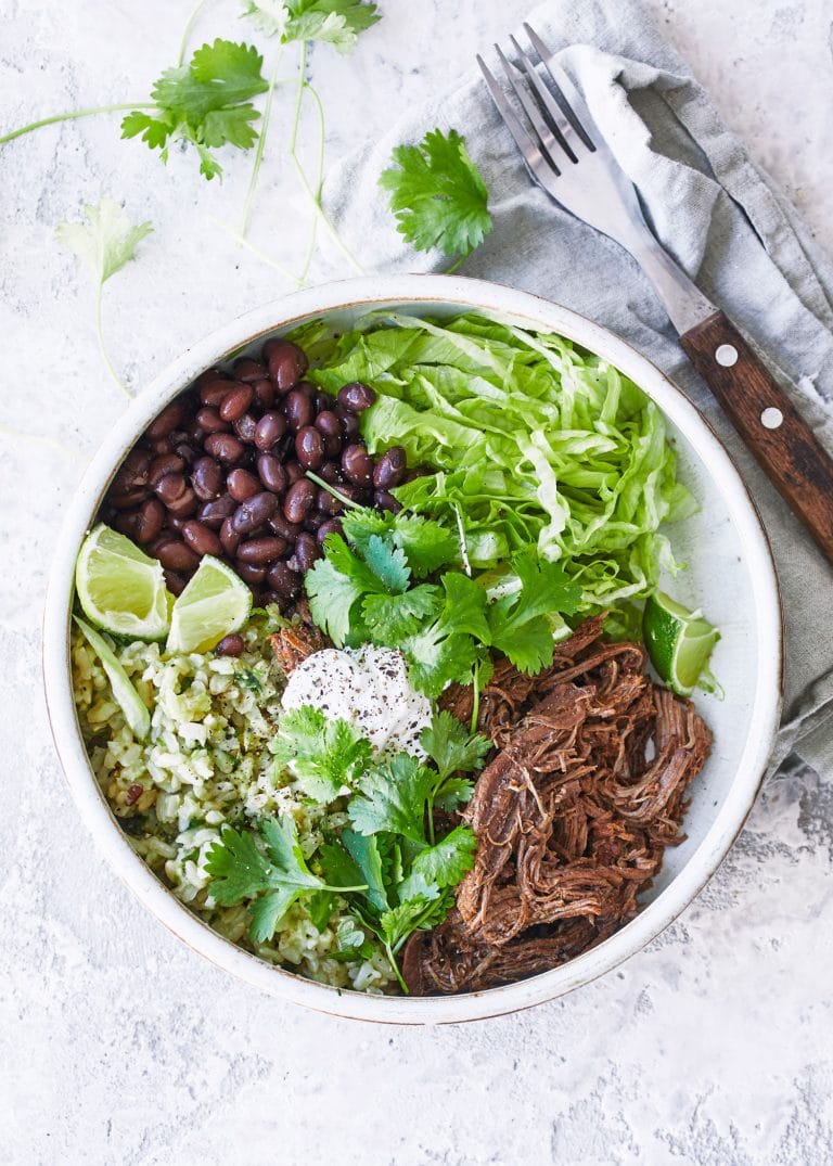 Mexi bowl med pulled beef