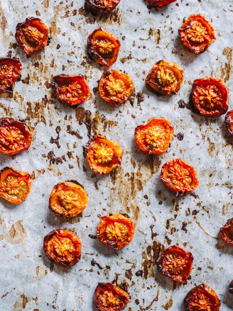 ovntørrede langtidsbagte tomater