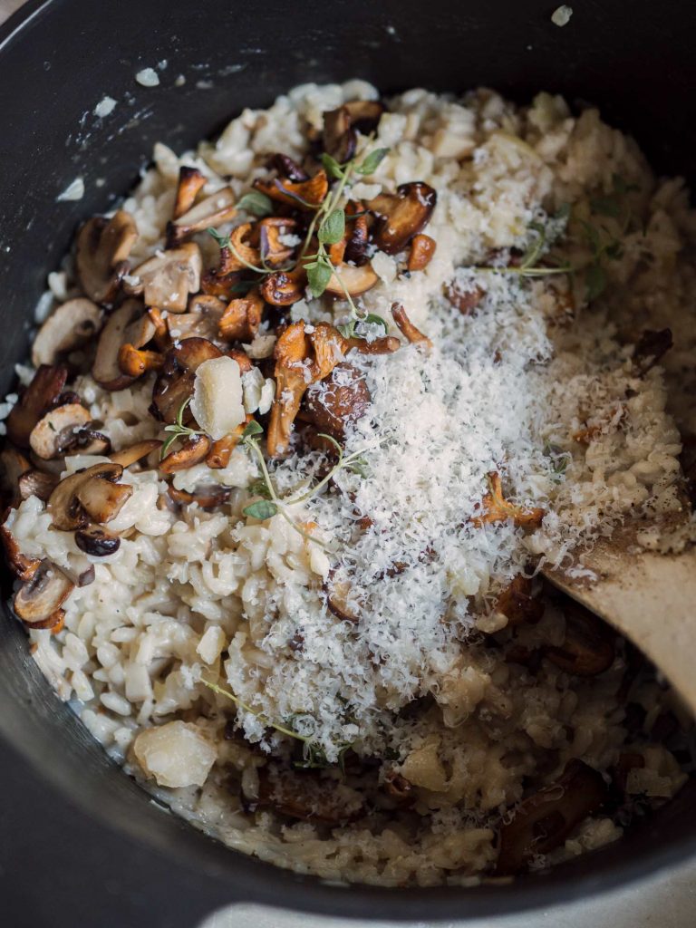 risotto med svampe og parmasan